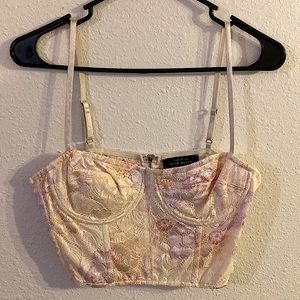 Floral corset crop top